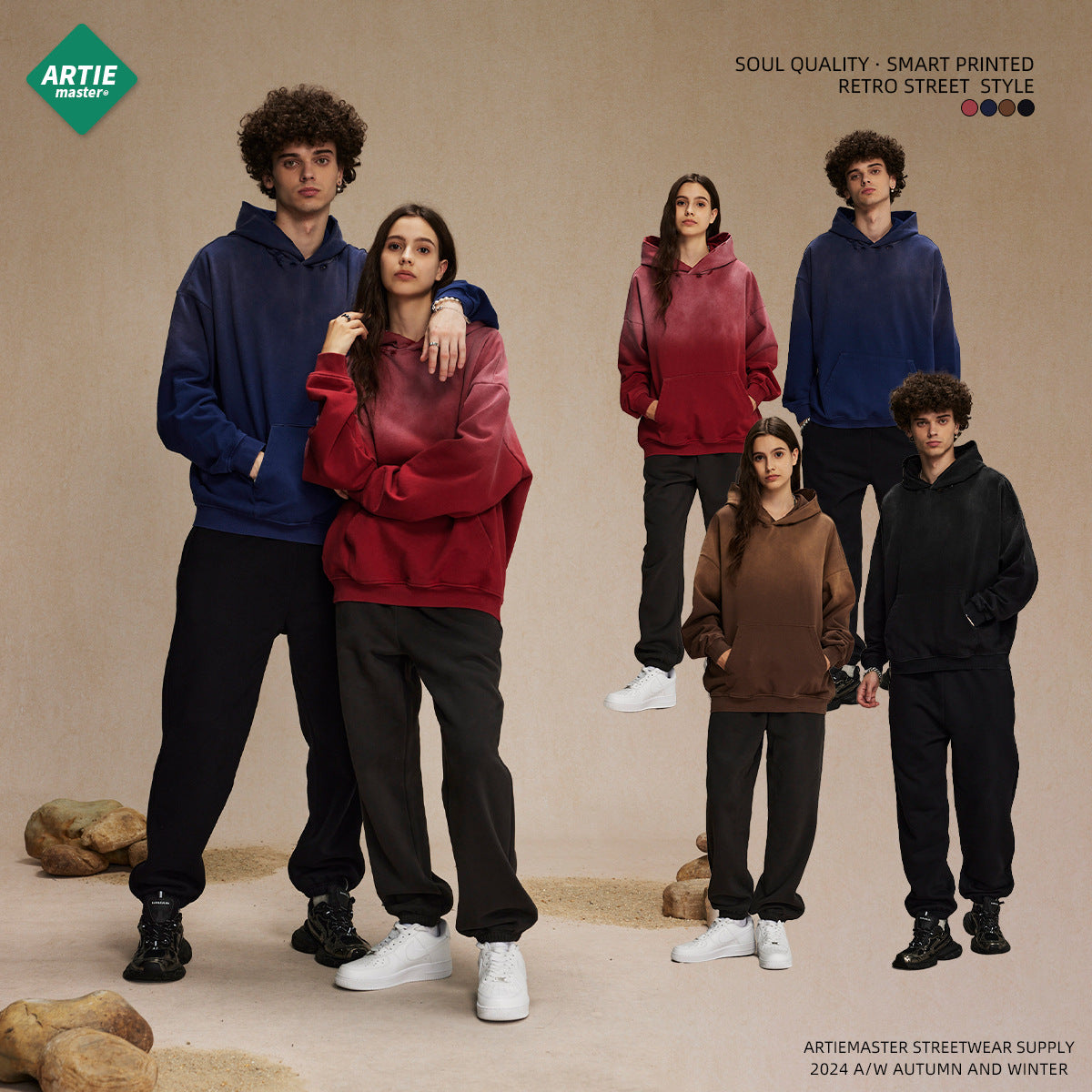 Oversize Damage Washed Hoodie WN9973