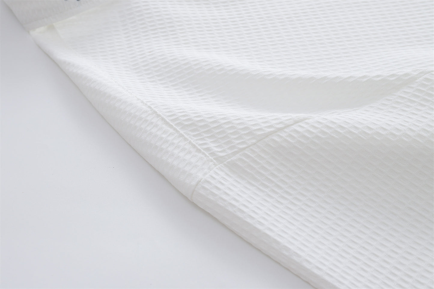 Floral Embroidery Waffle Short Sleeve Shirt WN16201