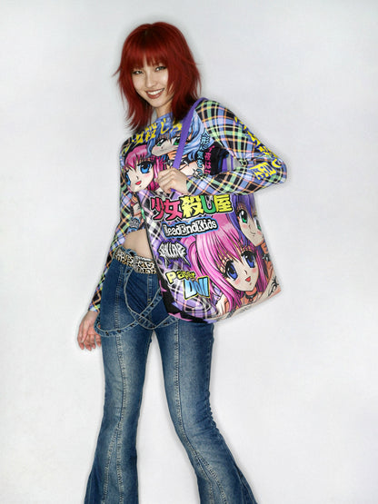 Illustration Print Tote Bag WN22254