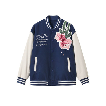 Rose Embroidery Baseball Jacket WN10127