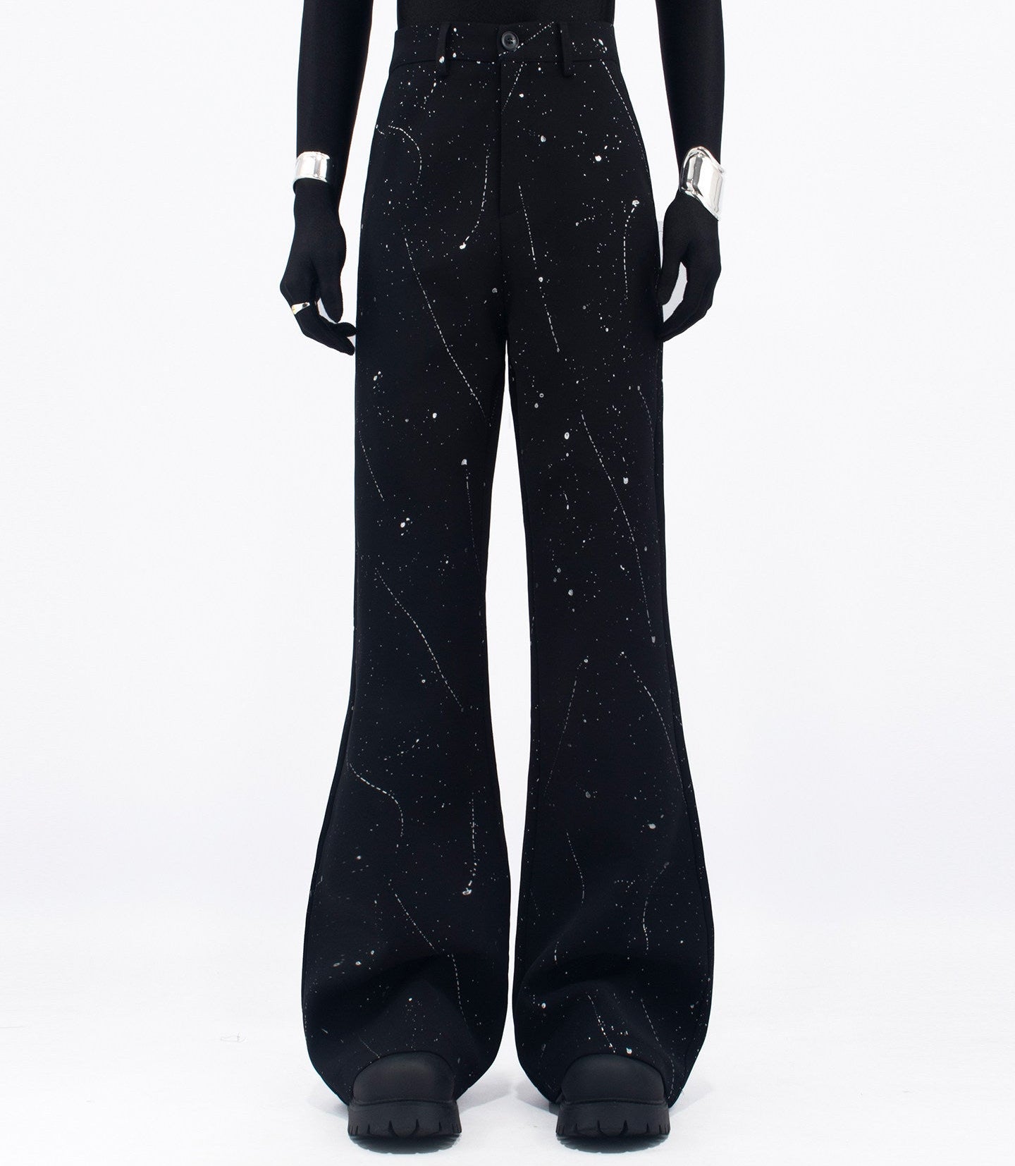 Paint Star Design Tailored Jacket & Wide Leg Trousers Setup WN23777