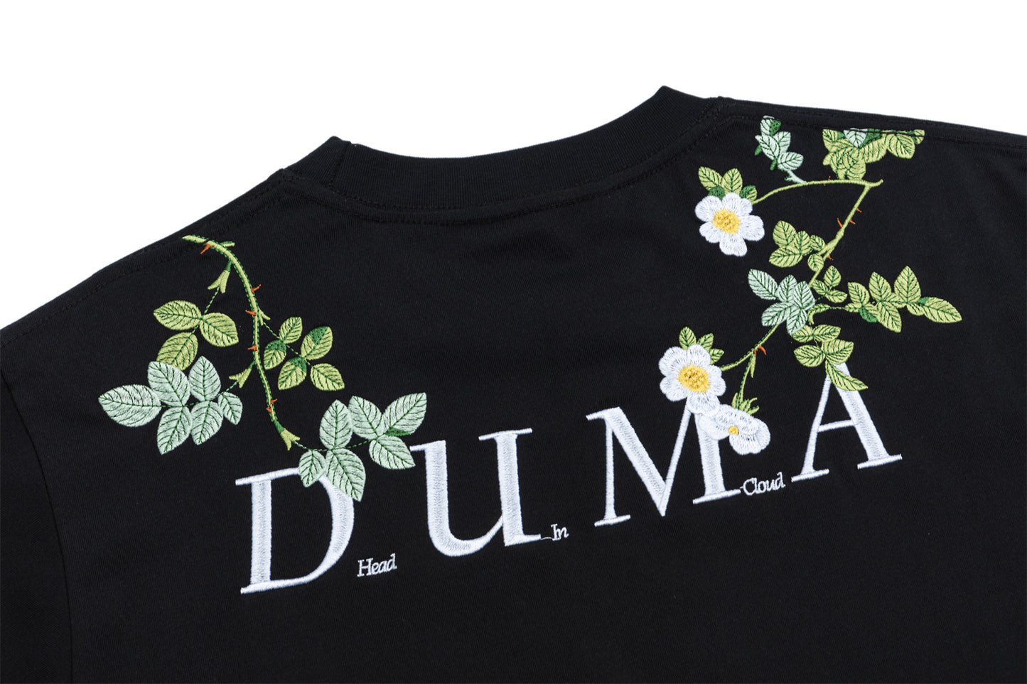 Floral Letter Embroidery Oversize Short Sleeve T-Shirt WN26880
