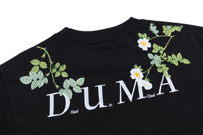 Floral Letter Embroidery Oversize Short Sleeve T-Shirt WN26880