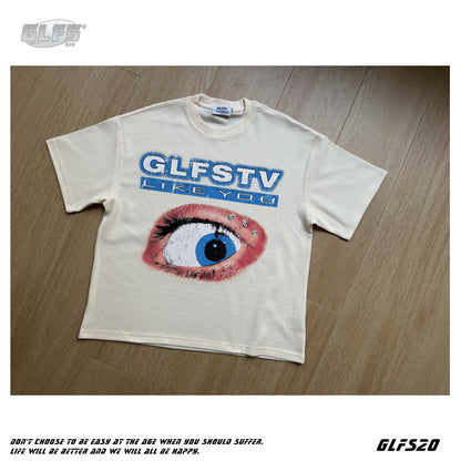 Heavyweight Waffle Eye Graphic Short Sleeve T-Shirt WN26493