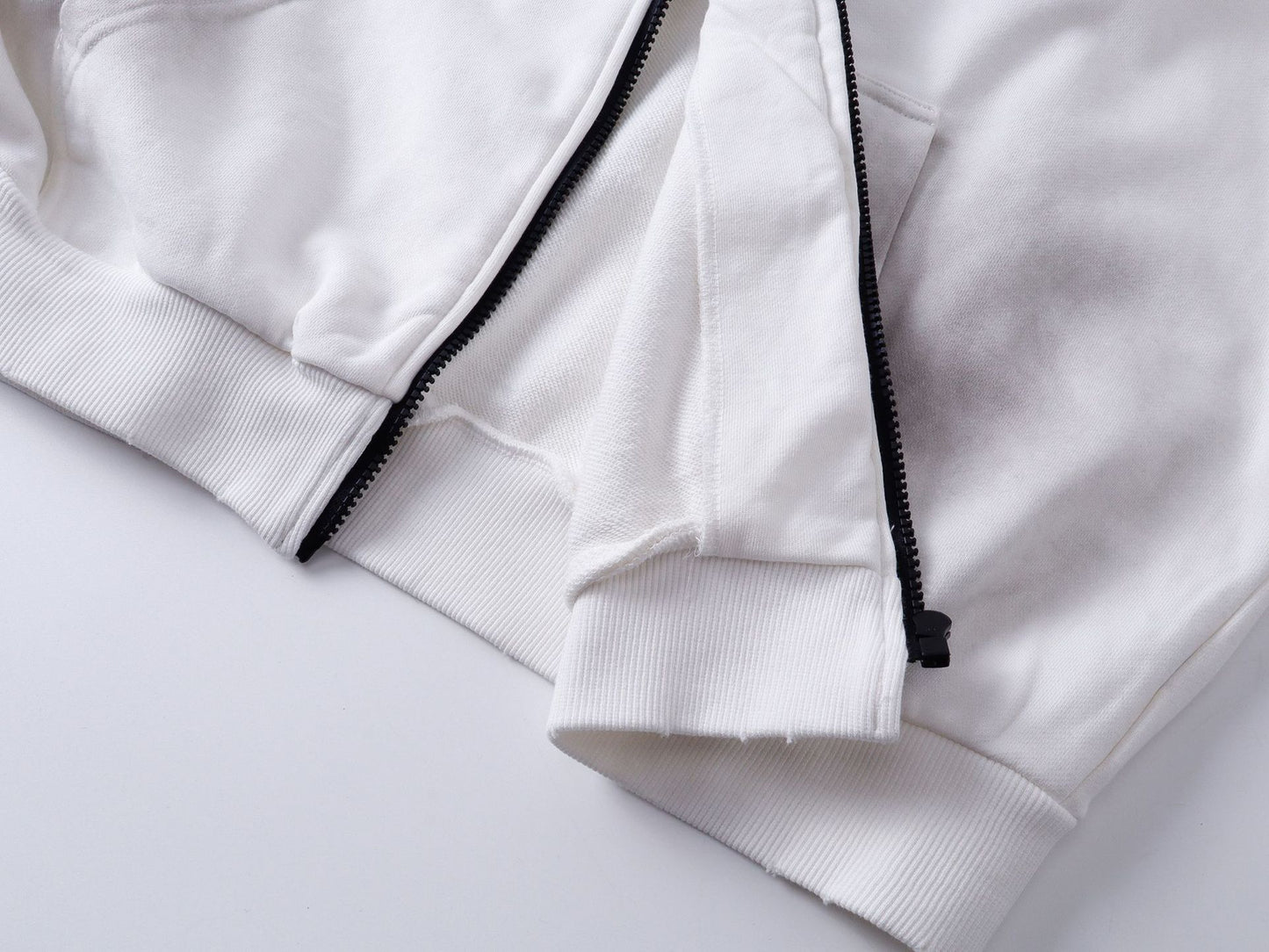 Dirty Washed Logo Print Zipper Hoodie & Dirty Washed Sweatpants Setup WN25540