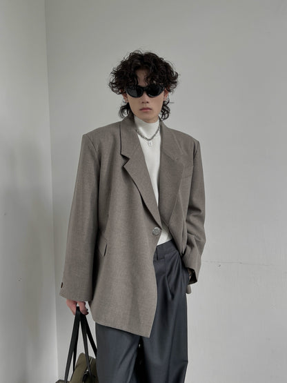 Asymmetrical Oversize Tailored Jacket WN10806