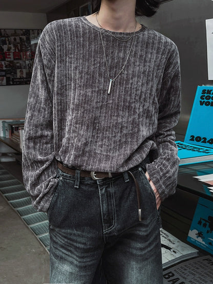 Ribbed Oversize Long Sleeve T-Shirt WN20236