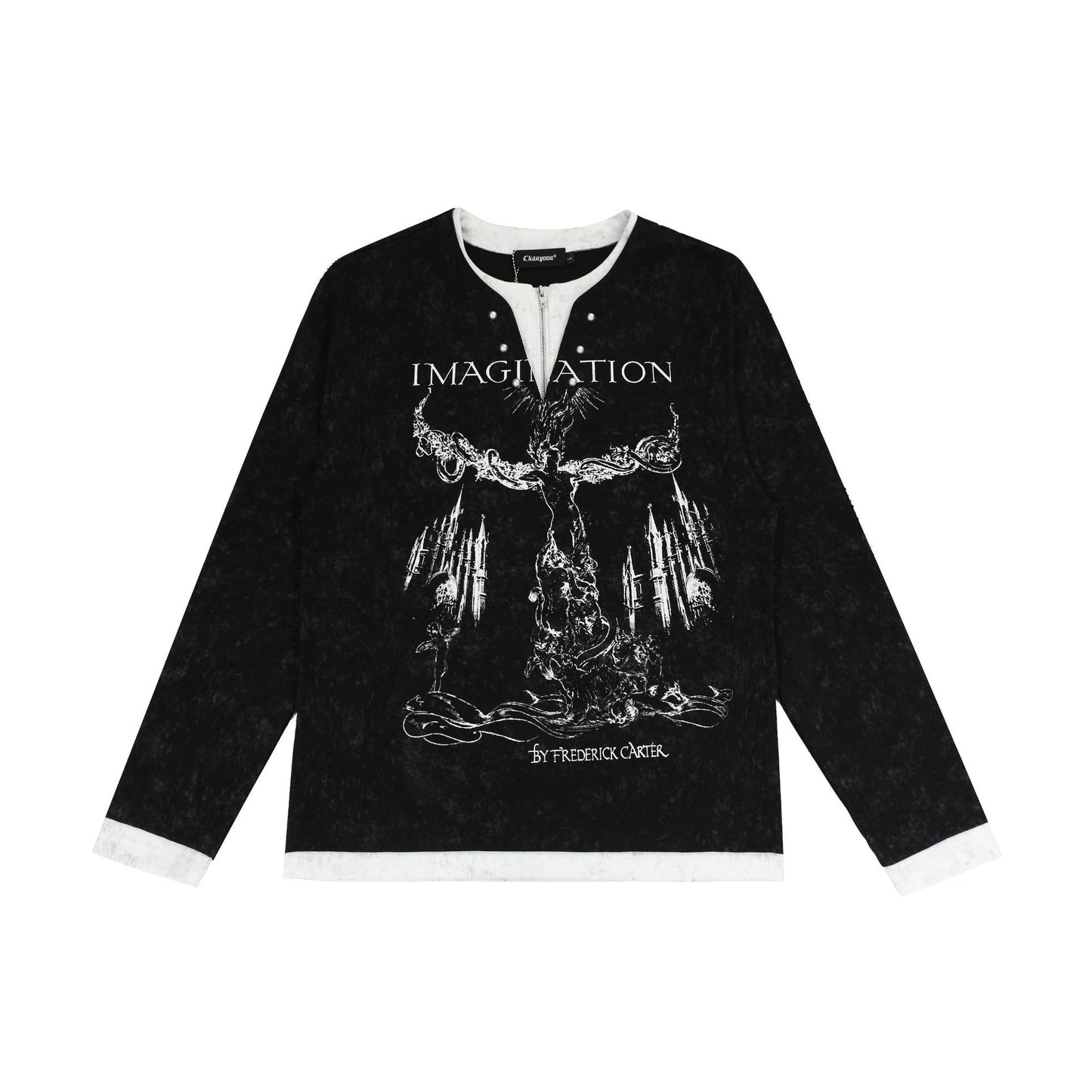 Fake Layered Oversize Long Sleeve T-Shirt WN14020