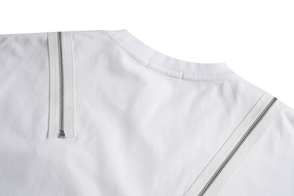 Heavyweight Zipper Metal Logo Oversize Short Sleeve T-Shirt WN27890