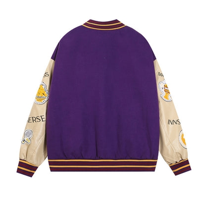 Embroidery Oversize Baseball Jacket WN11153