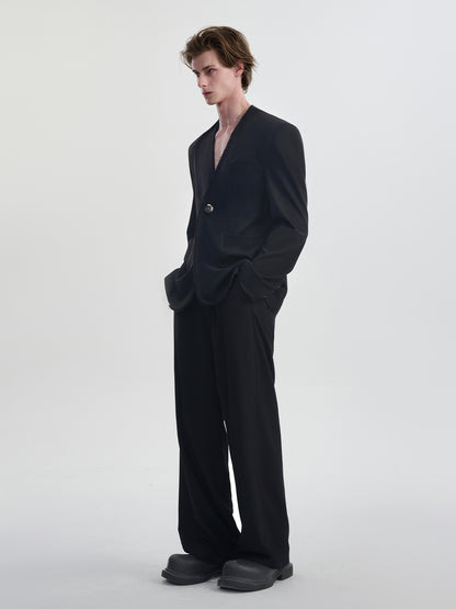 Single Button Tailored Jacket & Tuck-in Trousers & Tuck-in Short Trousers Setup WN10713