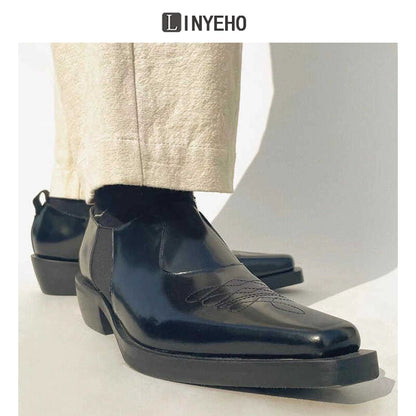 Floral Embroidery Pointed-Toe Loafers WN20605