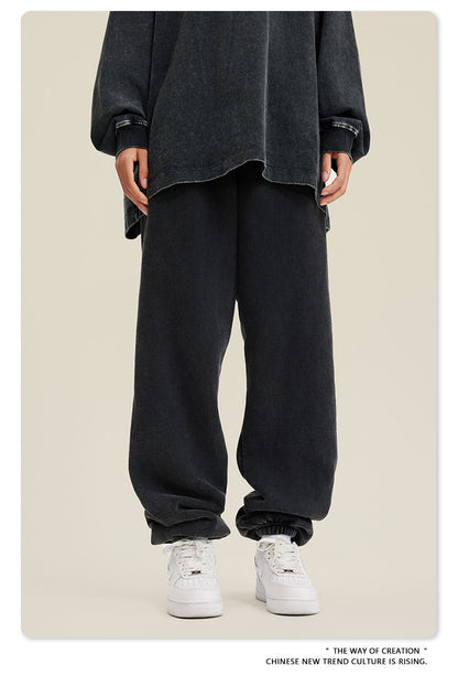 Wide-leg Washed Sweatpants WN6462