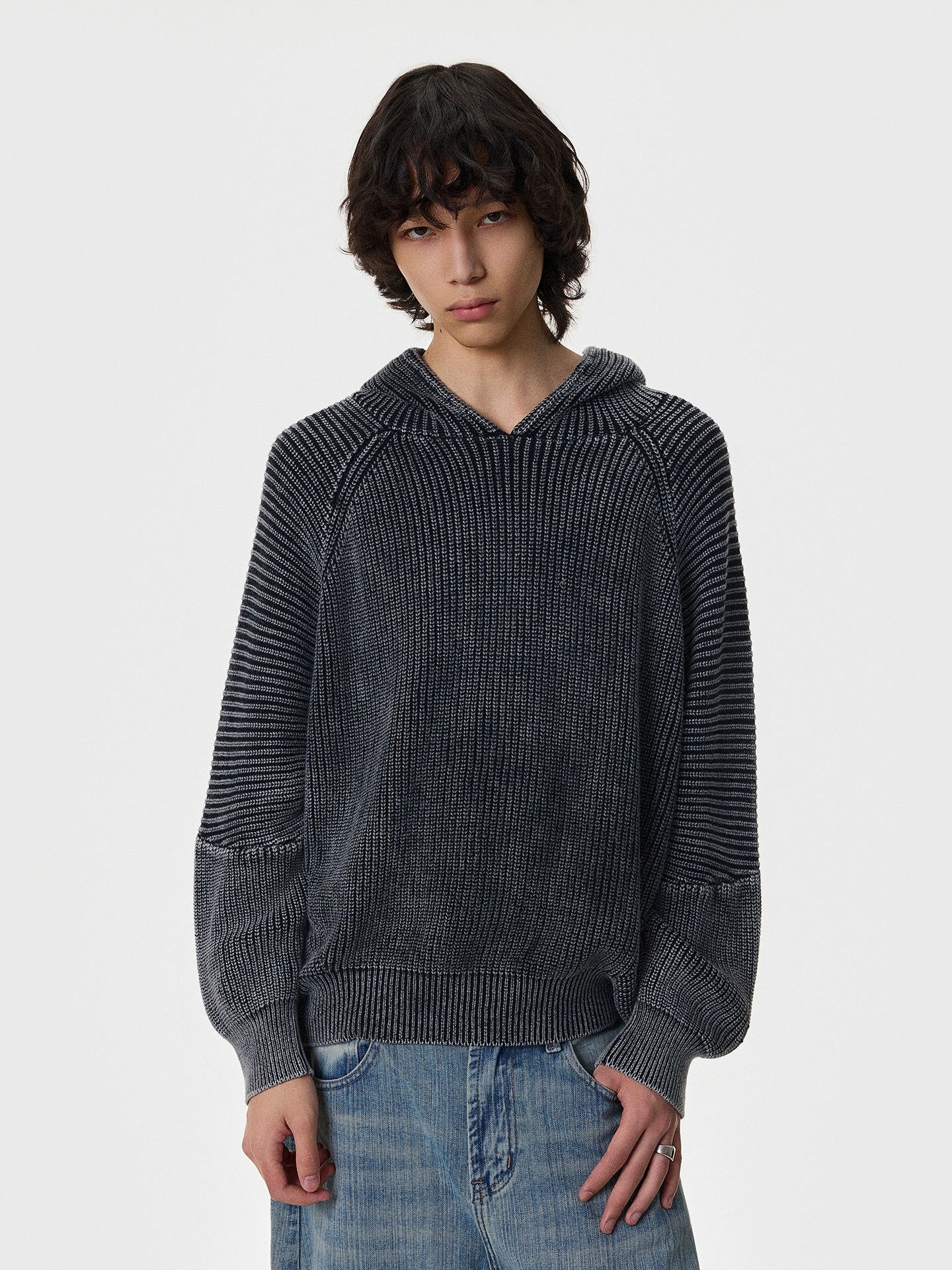 Short Knit Hoodie WN21399