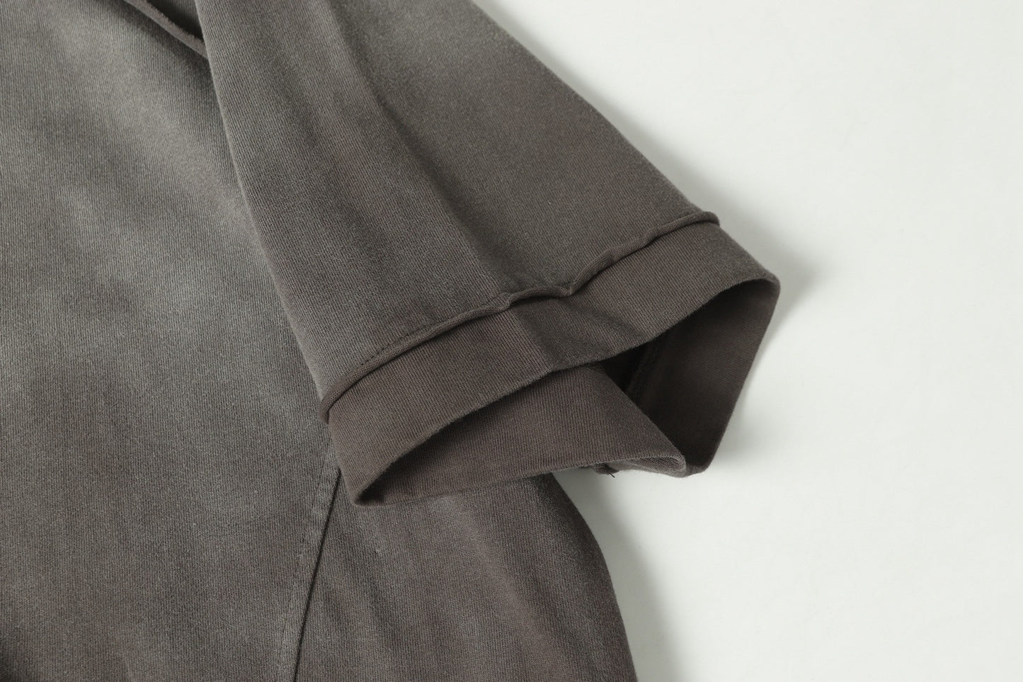 Washed Damage Raw Edge Short Sleeve T-Shirt WN23056