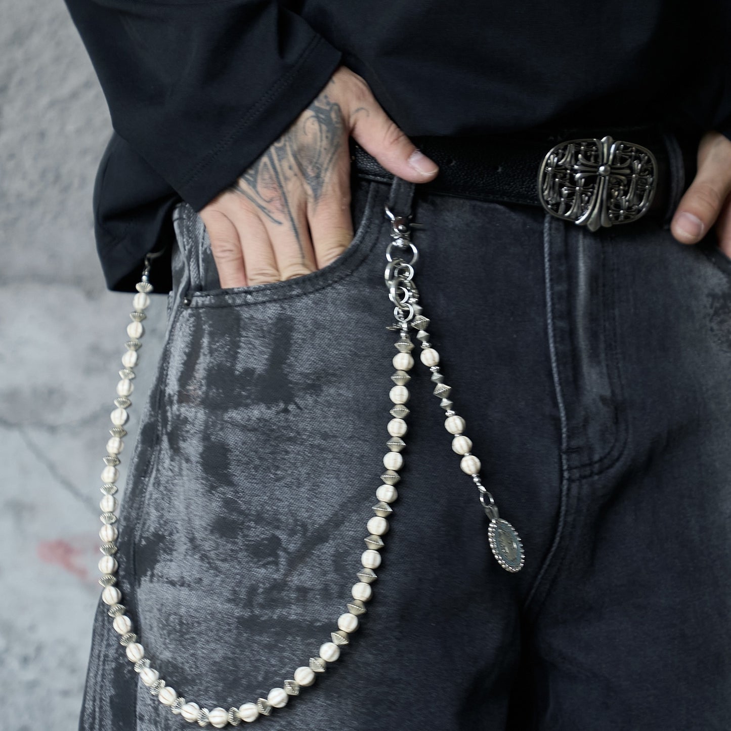 Washed Wide Leg Denim Jeans WN25408