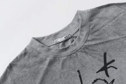 Washed Graphic Art Print Short Sleeve T-Shirt WN25761