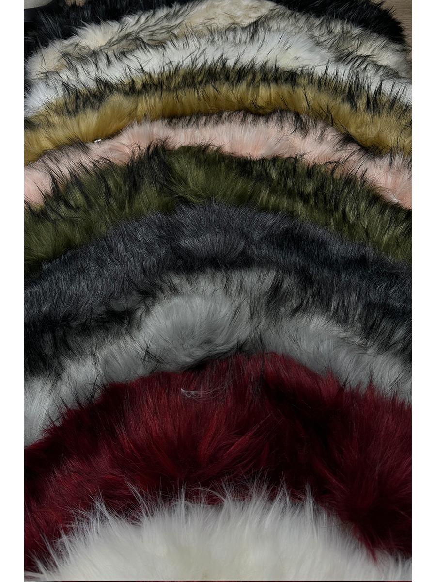Snap Button Detachable Fake Fur Collar WN26719