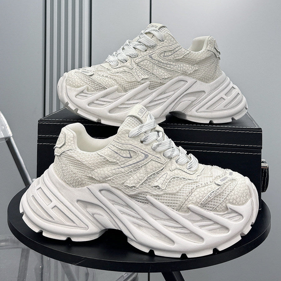 Mesh Washed Thick Sole Sneakers WN24661