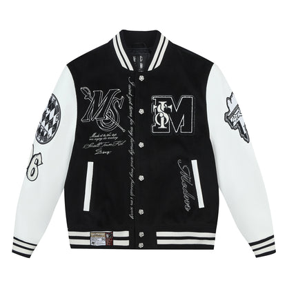 Print Baseball Jacket WN12015