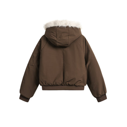 Thickened Fur Collar Short Puffer Jacket WN11367