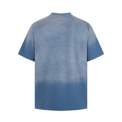 Washed Portrait Graphic Short Sleeve T-Shirt WN25490