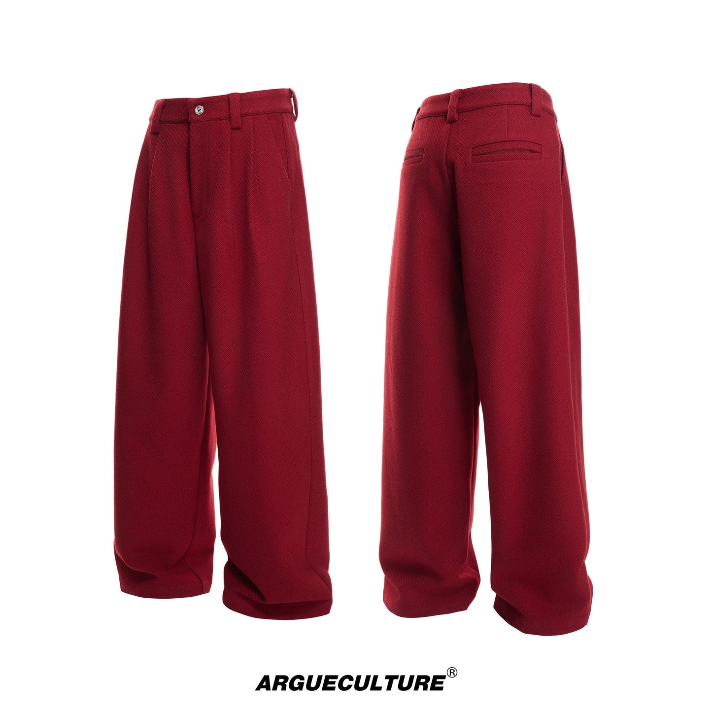 Layered Tailored Jacket & Drape Wide Leg Pants Setup WN23328