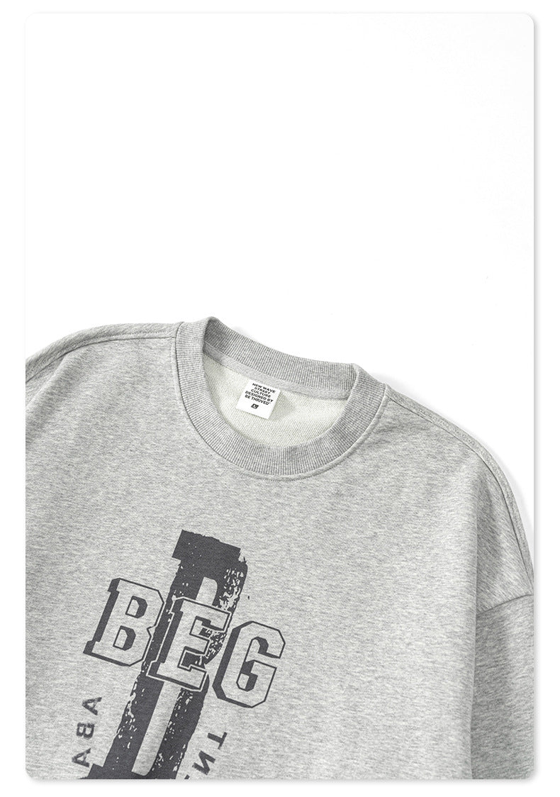 Print Oversize Crewneck Sweatshirt WN9949