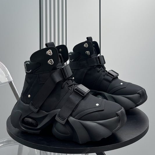 Strap Buckle Air Sole Chunky Sole Sneaker Boots WN24684