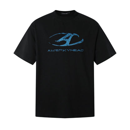 Washed Raw Hem Oversize Short Sleeve T-Shirt WN26929