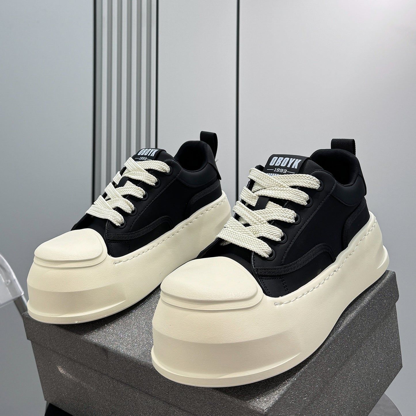 Rope Lace Platform Chunky Sole Sneakers WN24596