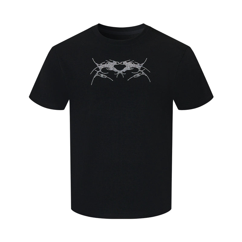 Rhinestone Design Short Sleeve T-Shirt WN18044