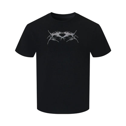 Rhinestone Design Short Sleeve T-Shirt WN18044