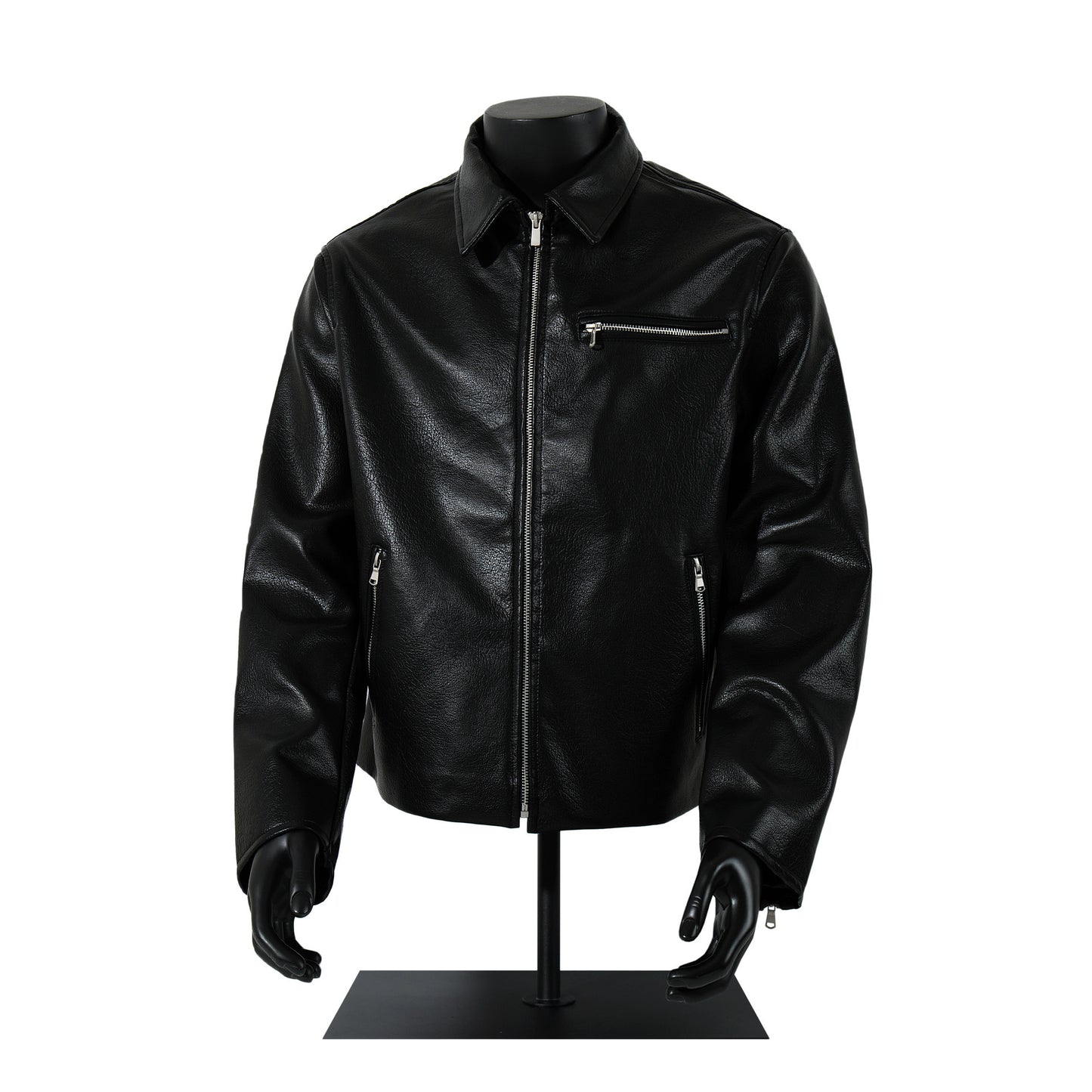 Zipper Design PU Leather Jacket WN21851