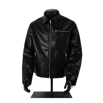 Zipper Design PU Leather Jacket WN21851