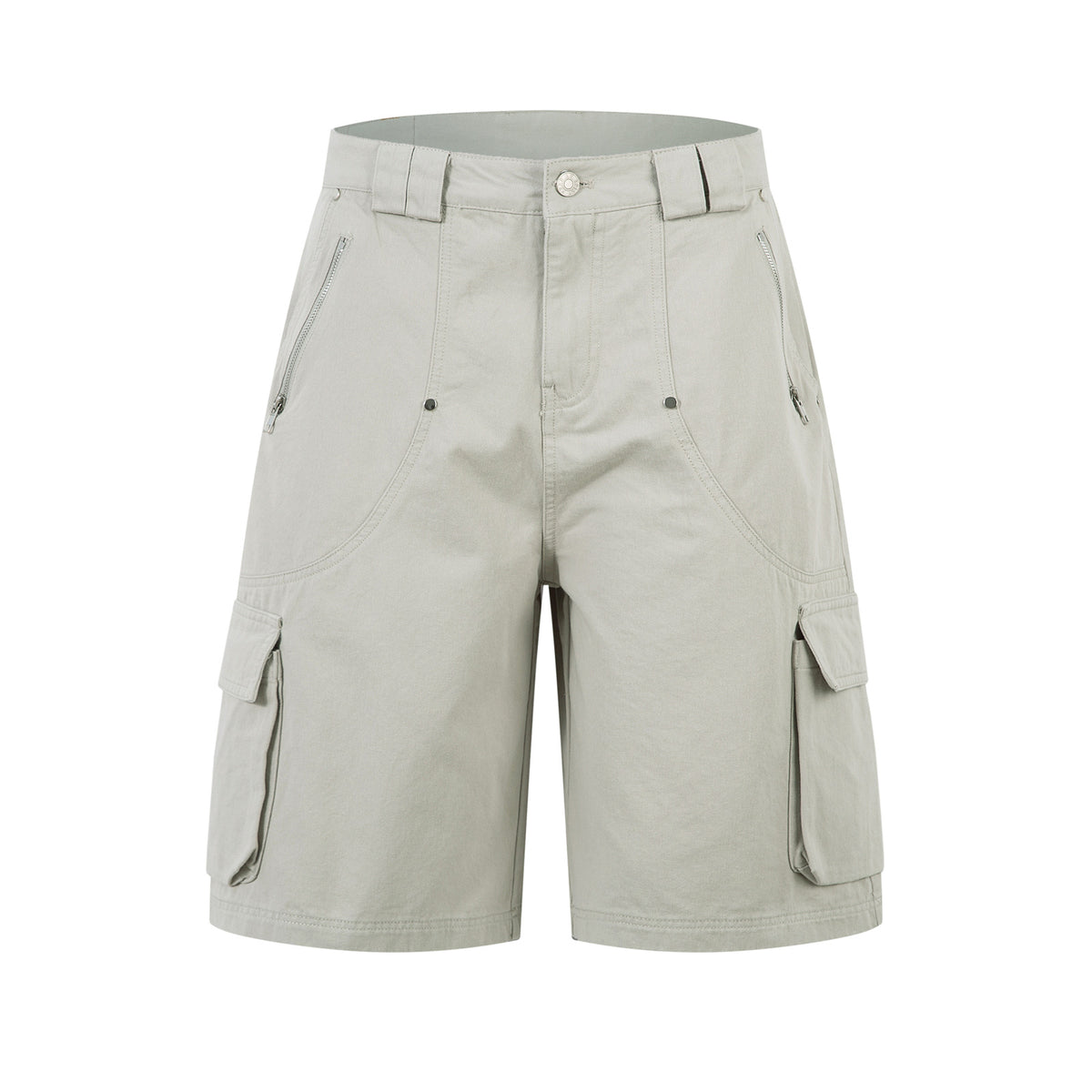 Multi-Pocket Wide Leg Cargo Half Pants WN26813