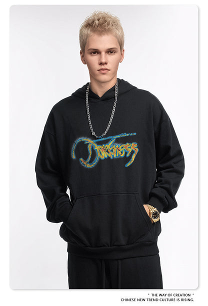 Oversize Print Pullover Hoodie WN9948