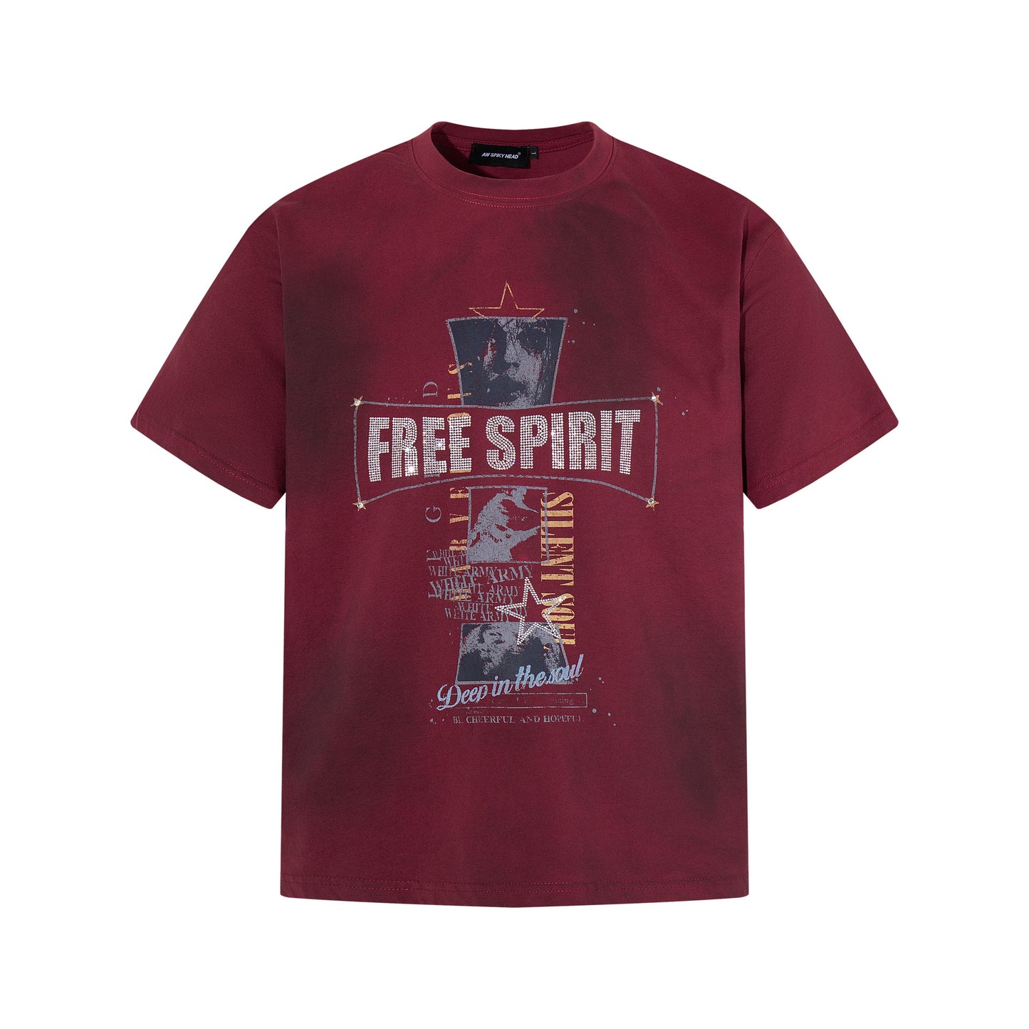 Washed Letter Print Short Sleeve T-Shirt WN25457