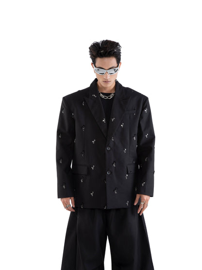 3D Stud Tailored Jacket WN20653