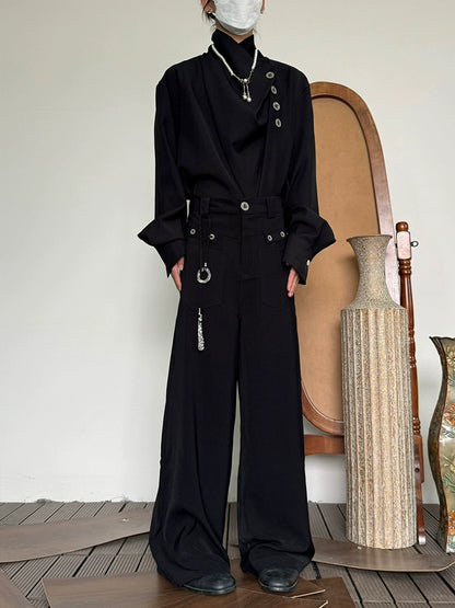 Minimalist Draping Straight Leg Trousers WN19979