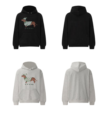 Washed Dog Graphic Print Hoodie WN26207