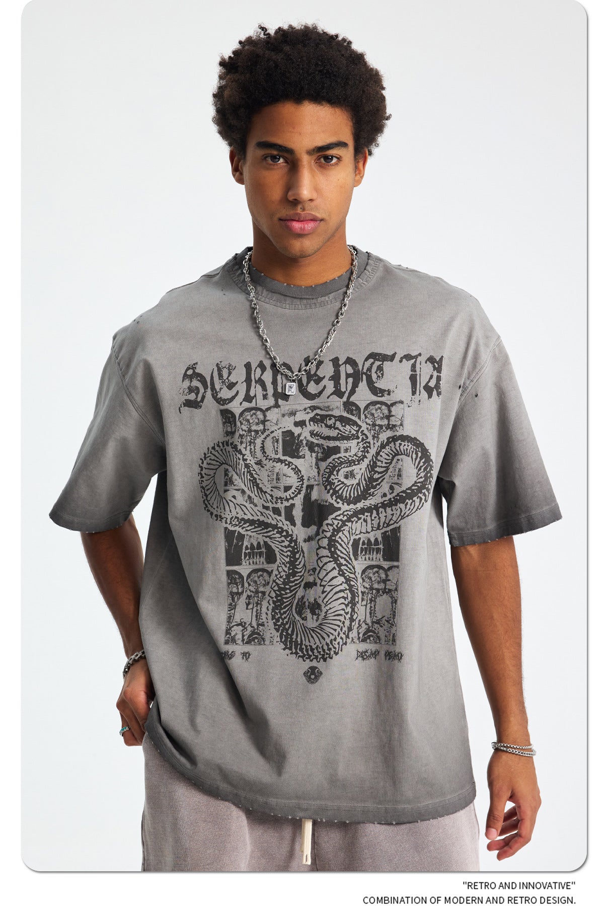 Washed Graphic Print Oversize Short Sleeve T-Shirt WN16248