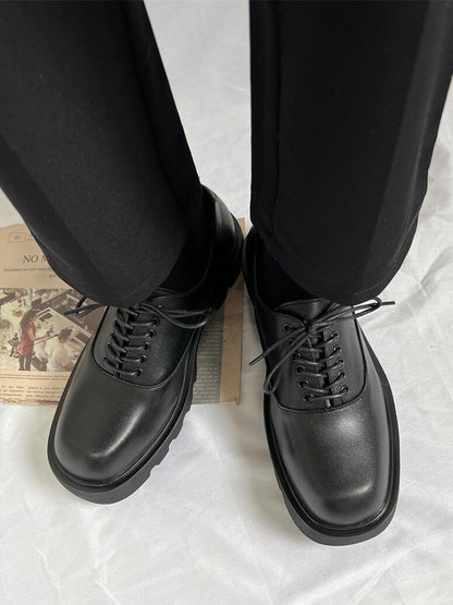 Lace Up Thick Sole Classic Round Toe Shoes WN24569