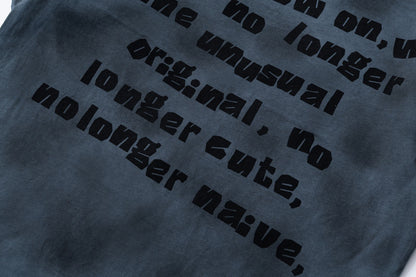Washed Dirty Letter Print Short Sleeve T-Shirt WN26133