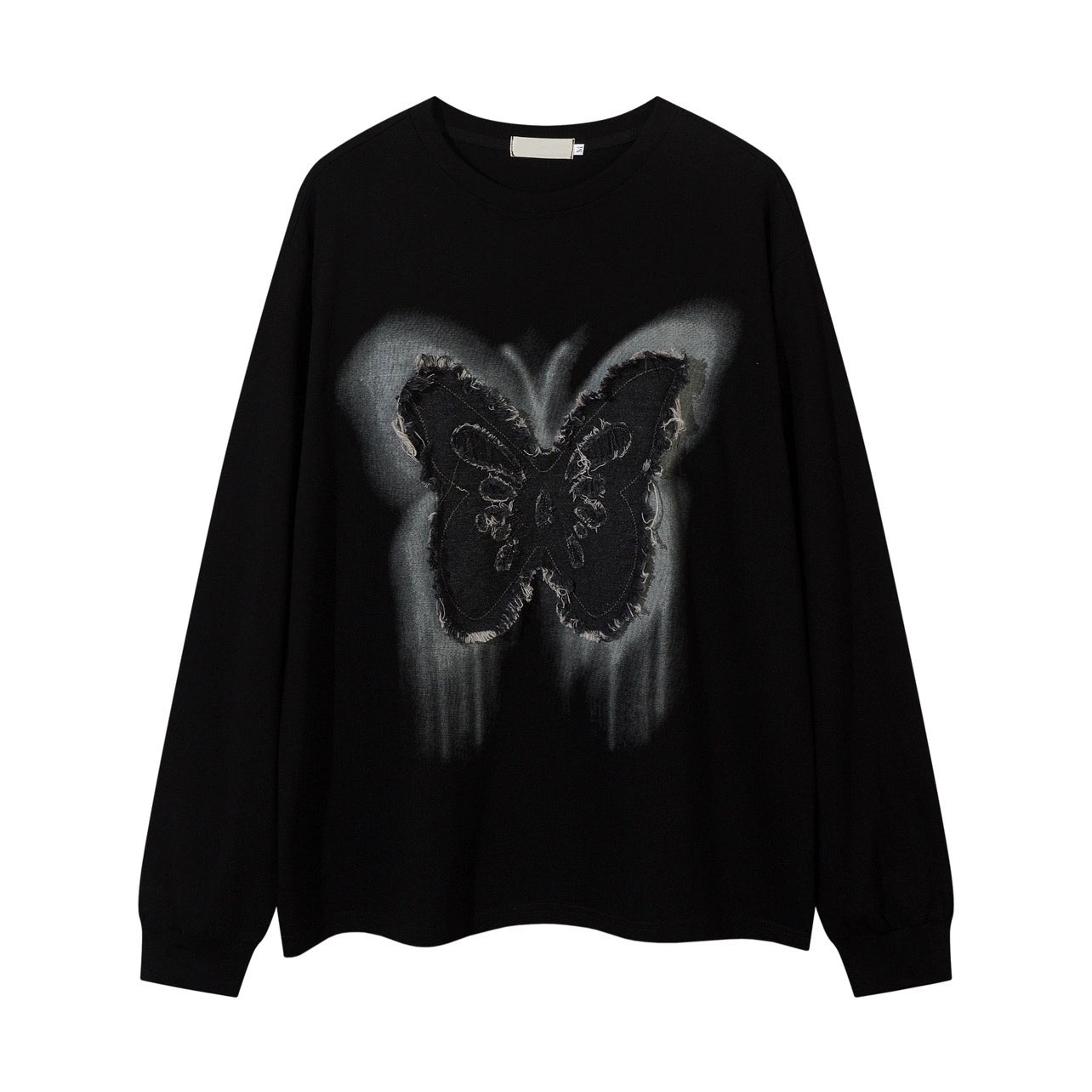 Butterfly Embroidery Long Sleeve T-shirt WN8380