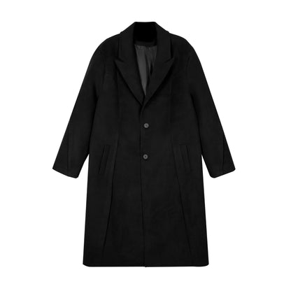 Shoulder Pad Oversize Mid-Length Woolen Coat WN9916