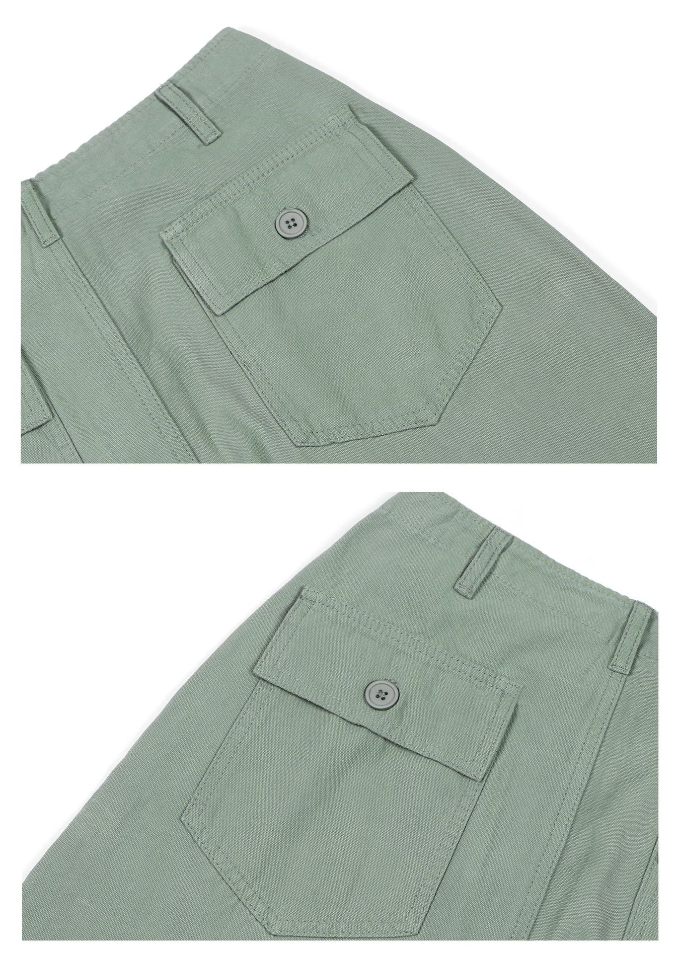 Washed Straight Wide Leg Work Pants WN26378