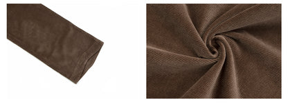 Washed Corduroy Pleats Wide Leg Pants WN26254