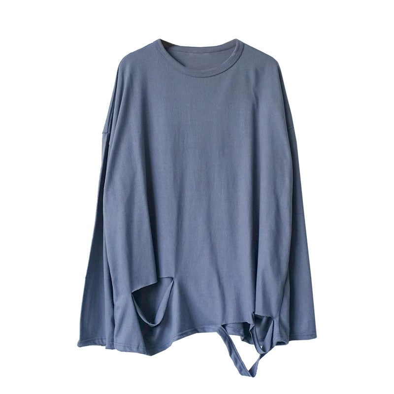 Oversize Damage Long Sleeve T-shirt WN6568