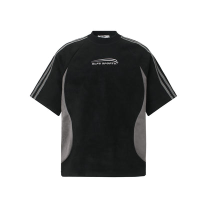 Suede Logo Oversize Short Sleeve T-Shirt WN26077